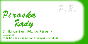 piroska rady business card